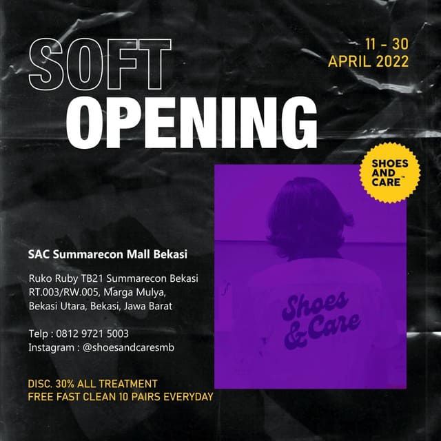 Soft Opening Shoes and Care Summarecon Mall Bekasi